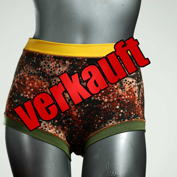 farbige attraktive bunte gemusterte High waist Hotpant aus Baumwolle, Unterwäsche für Damen
