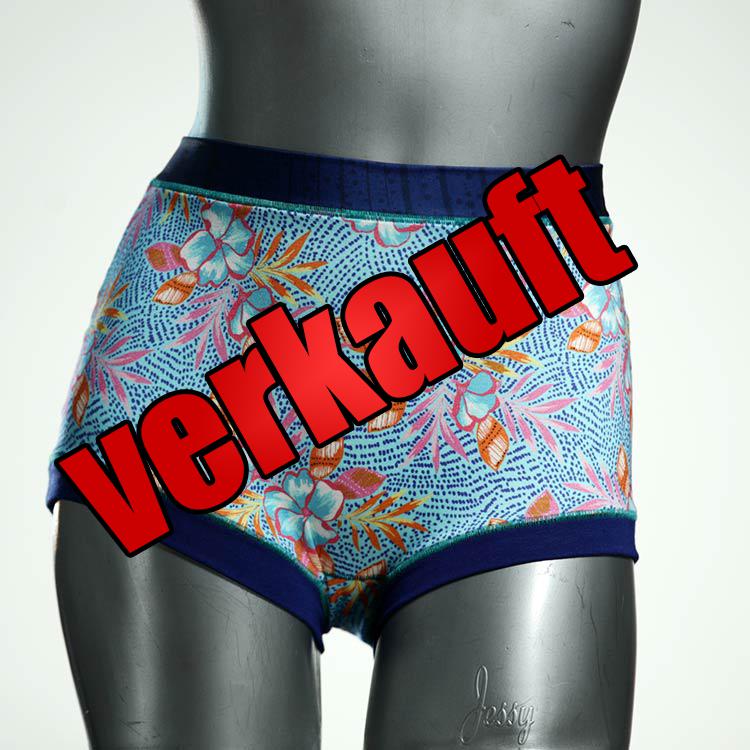 gemusterte bequeme farbige handgemachte High waist Hotpant aus Baumwolle, Unterwäsche für Damen