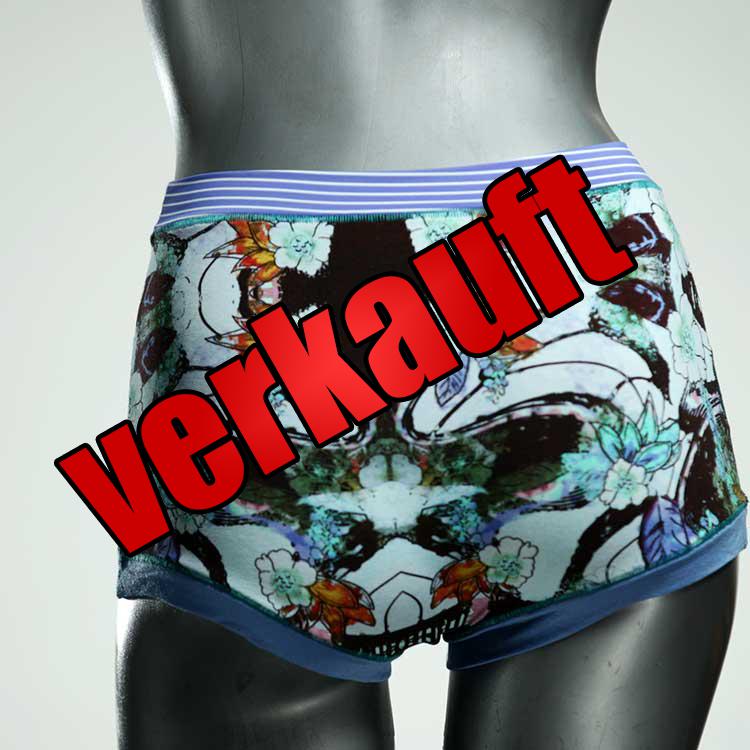 farbige handgemachte schöne nachhaltige High waist Hotpant aus Baumwolle, Unterwäsche für Damen