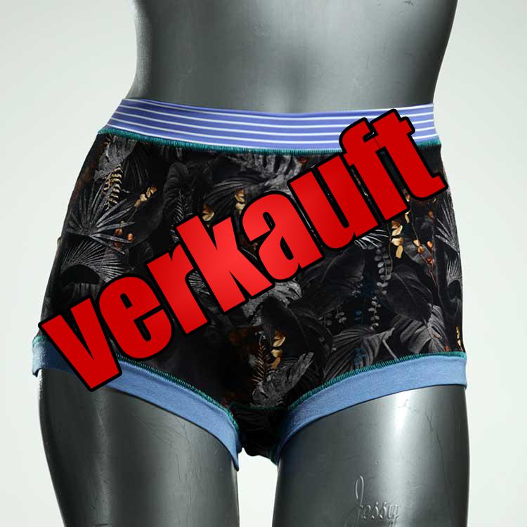farbige handgemachte schöne nachhaltige High waist Hotpant aus Baumwolle, Unterwäsche für Damen