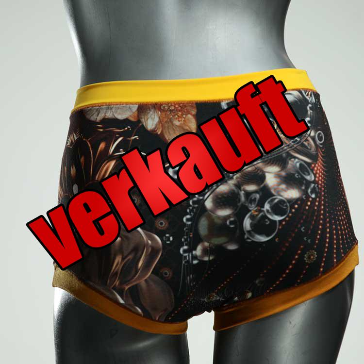 gemusterte preiswerte farbige ökologische High waist Hotpant aus Baumwolle, Unterwäsche für Damen