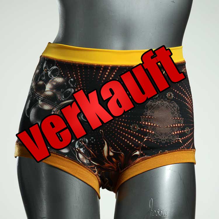 gemusterte preiswerte farbige ökologische High waist Hotpant aus Baumwolle, Unterwäsche für Damen