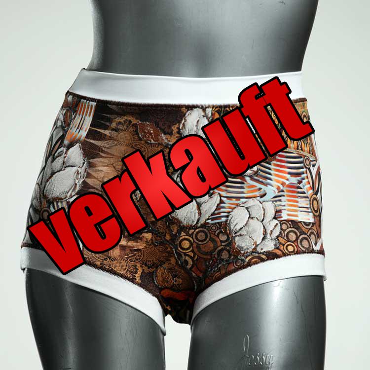 attraktive gemusterte farbige preiswerte High waist Hotpant aus Baumwolle, Unterwäsche für Damen