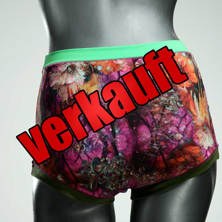 bunte ökologische sexy gemusterte High waist Hotpant aus Baumwolle, Unterwäsche für Damen