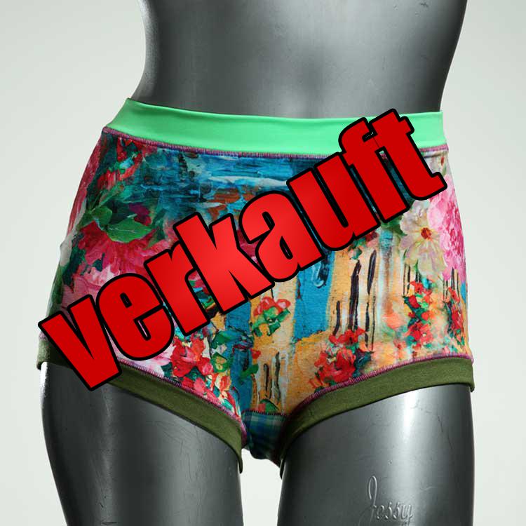 bunte ökologische sexy gemusterte High waist Hotpant aus Baumwolle, Unterwäsche für Damen