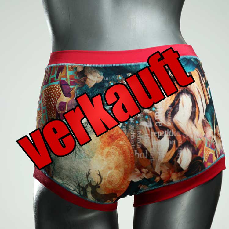 ökologische süße handgemachte gemusterte High waist Hotpant aus Baumwolle, Unterwäsche für Damen