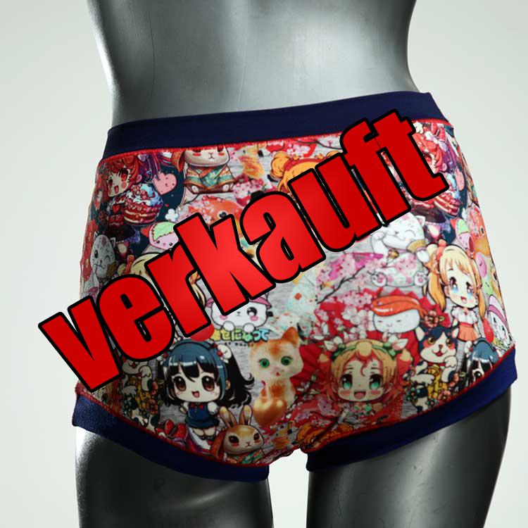 handgemachte gemusterte bequeme süße High waist Hotpant aus Baumwolle, Unterwäsche für Damen