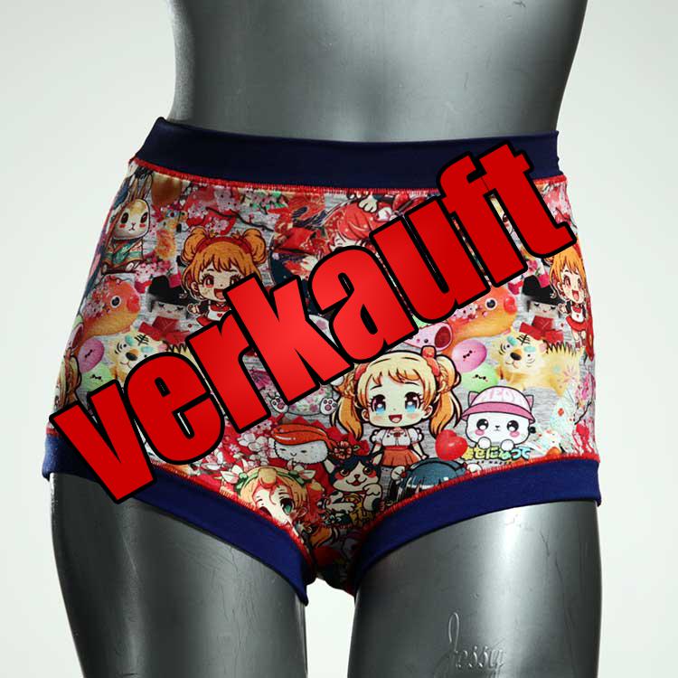 handgemachte gemusterte bequeme süße High waist Hotpant aus Baumwolle, Unterwäsche für Damen