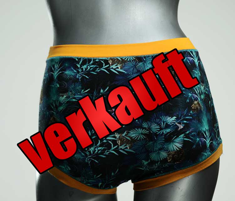 attraktive farbige ökologische gemusterte High waist Hotpant aus Baumwolle, Unterwäsche für Damen