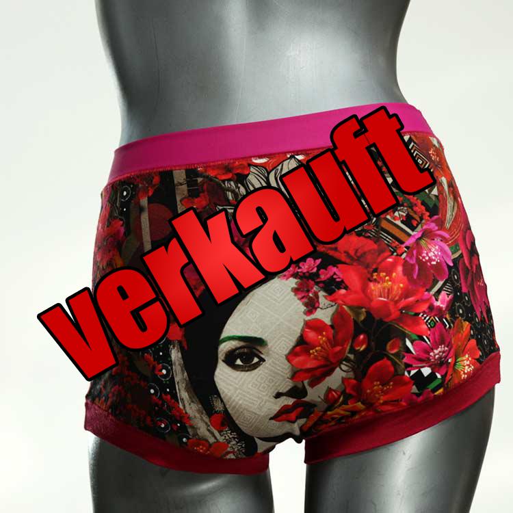 nachhaltige gemusterte bunte schöne High waist Hotpant aus Baumwolle, Unterwäsche für Damen