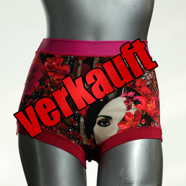 nachhaltige gemusterte bunte schöne High waist Hotpant aus Baumwolle, Unterwäsche für Damen