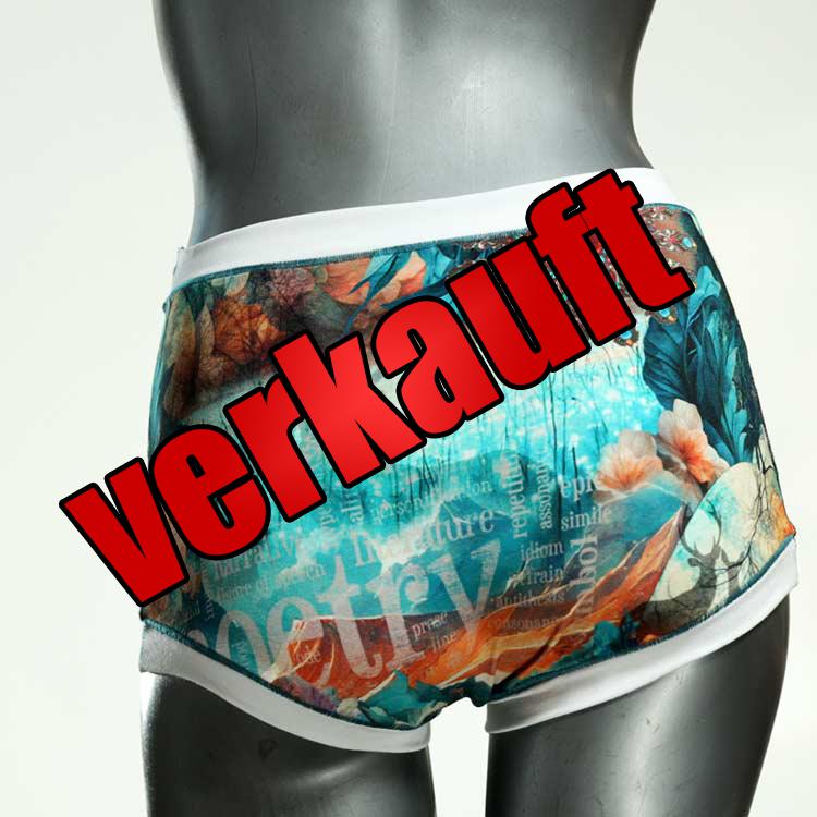 ökologische nachhaltige sexy gemusterte High waist Hotpant aus Baumwolle, Unterwäsche für Damen