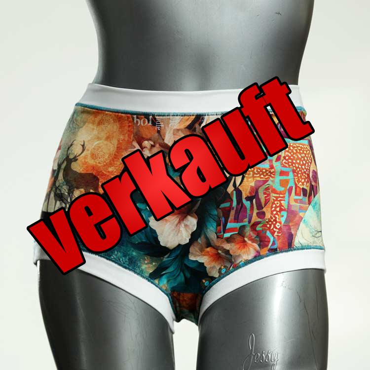 ökologische nachhaltige sexy gemusterte High waist Hotpant aus Baumwolle, Unterwäsche für Damen