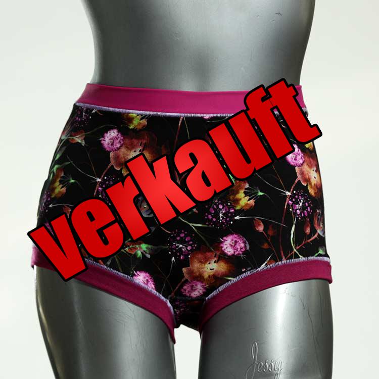 handgemachte nachhaltige gemusterte bequeme High waist Hotpant aus Baumwolle, Unterwäsche für Damen