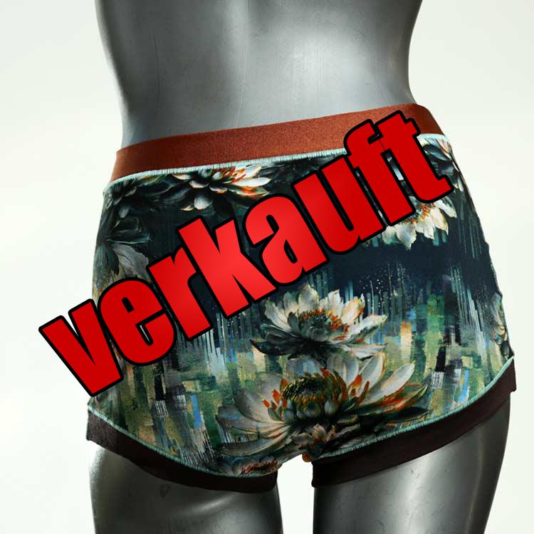 ökologische gemusterte preiswerte handgemachte High waist Hotpant aus Baumwolle, Unterwäsche für Damen