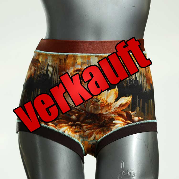 ökologische gemusterte preiswerte handgemachte High waist Hotpant aus Baumwolle, Unterwäsche für Damen
