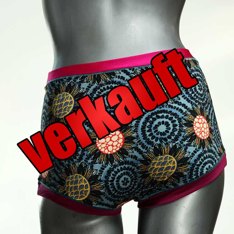 handgemachte nachhaltige ökologische bunte High waist Hotpant aus Baumwolle, Unterwäsche für Damen
