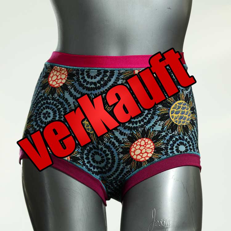 handgemachte nachhaltige ökologische bunte High waist Hotpant aus Baumwolle, Unterwäsche für Damen