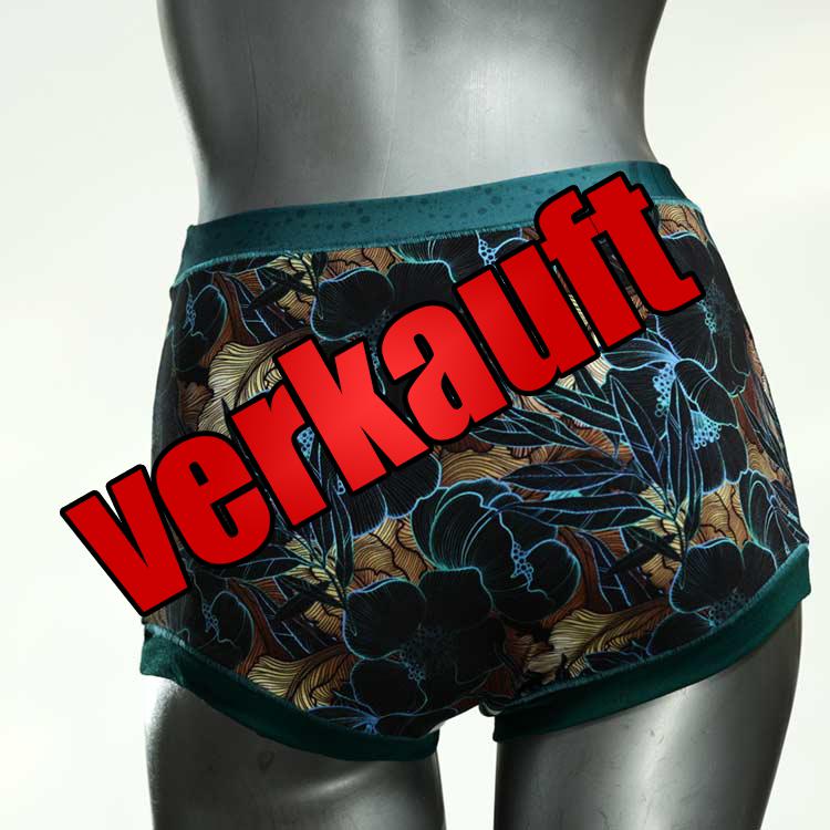 nachhaltige ökologische bunte gemusterte High waist Hotpant aus Baumwolle, Unterwäsche für Damen