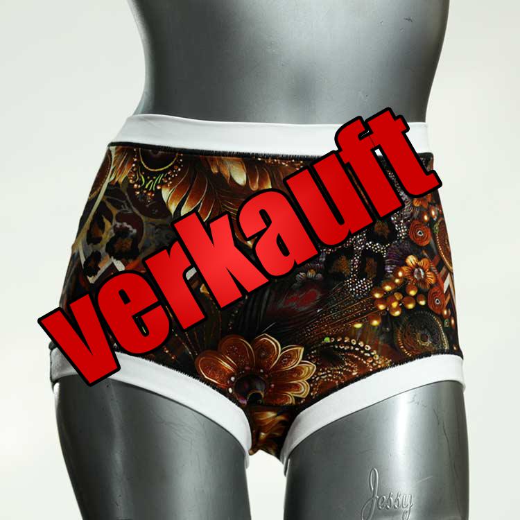 farbige sexy gemusterte bunte High waist Hotpant aus Baumwolle, Unterwäsche für Damen