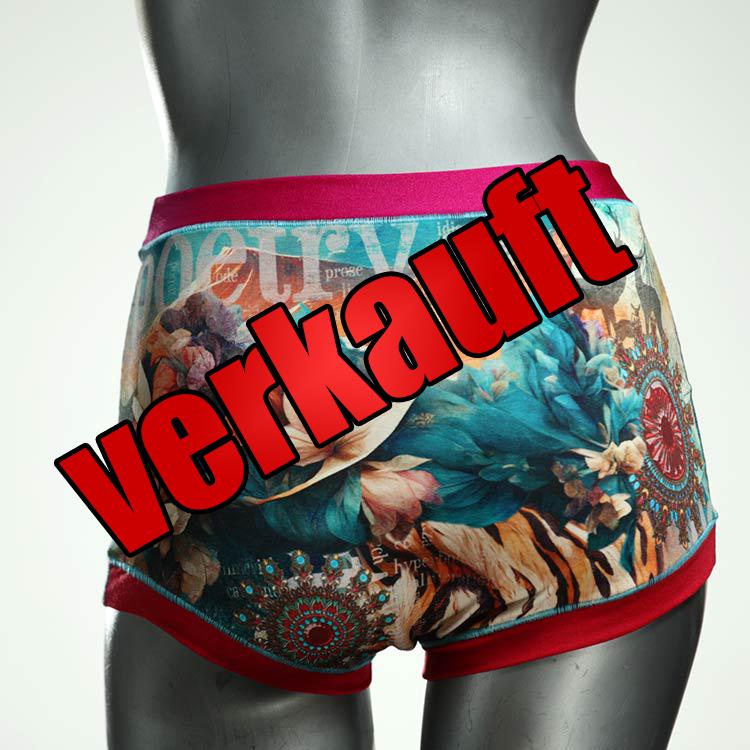 ökologische gemusterte attraktive bequeme High waist Hotpant aus Baumwolle, Unterwäsche für Damen