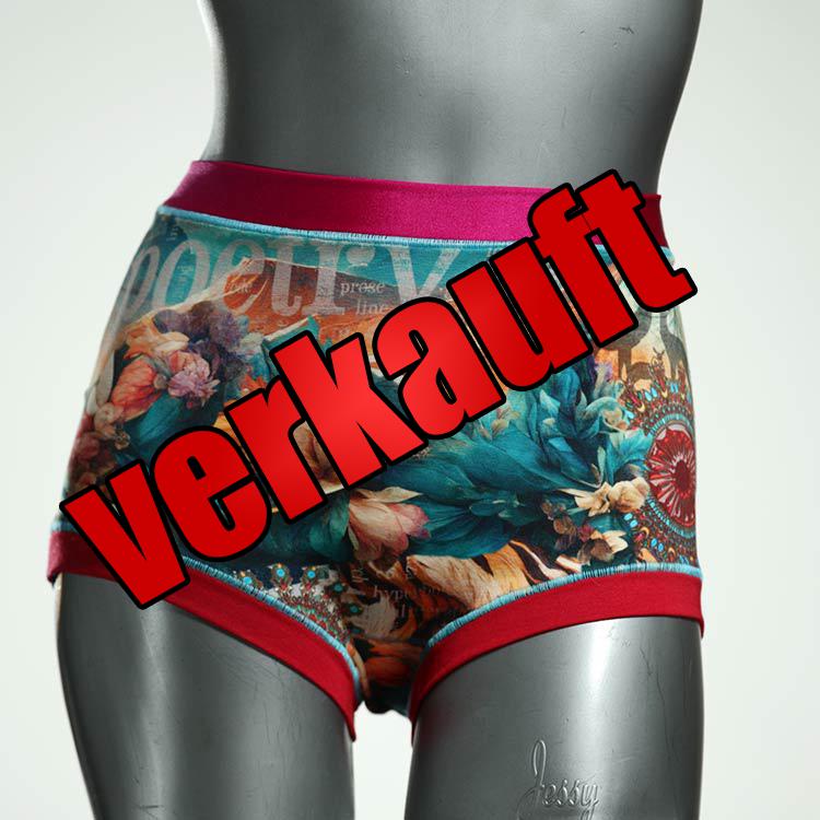 ökologische gemusterte attraktive bequeme High waist Hotpant aus Baumwolle, Unterwäsche für Damen