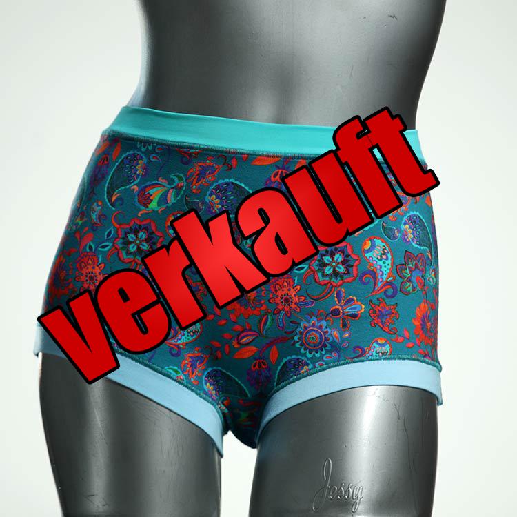 handgemachte bequeme gemusterte nachhaltige Highwaist aus Biobaumwolle, Unterwäsche für Damen