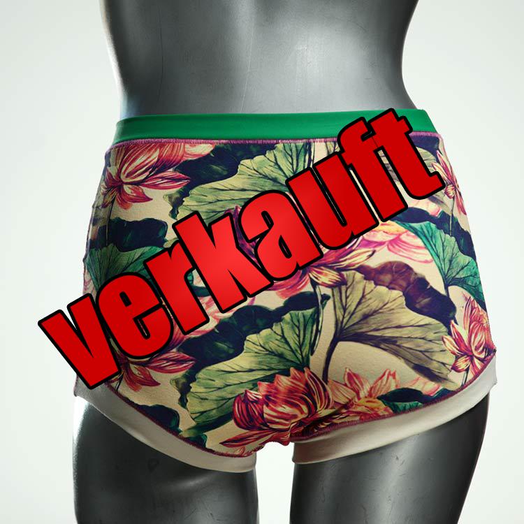 nachhaltige ökologische gemusterte farbige Highwaist aus Biobaumwolle, Unterwäsche für Damen