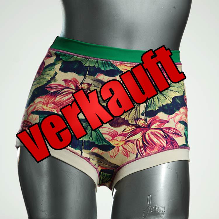 nachhaltige ökologische gemusterte farbige Highwaist aus Biobaumwolle, Unterwäsche für Damen