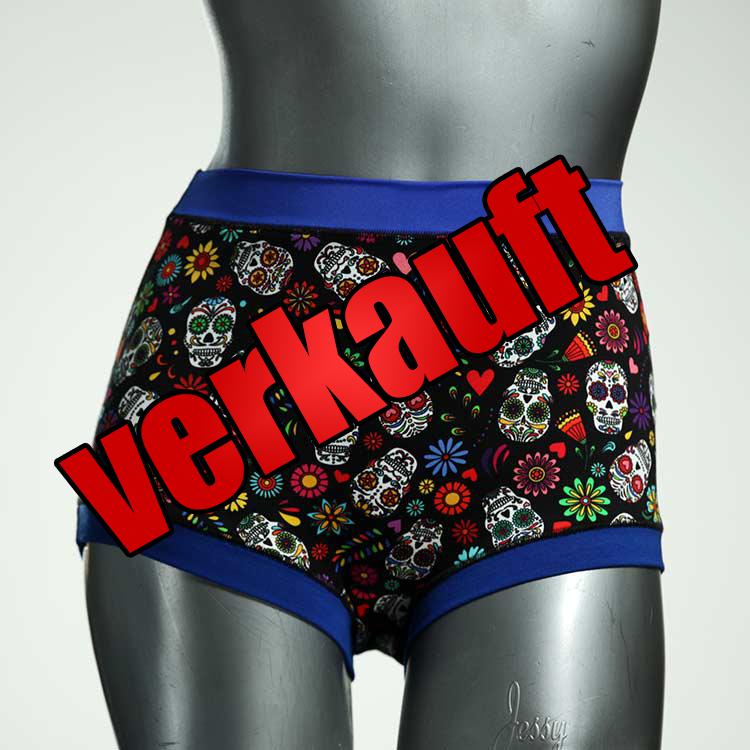 nachhaltige gemusterte schöne farbige Highwaist aus Biobaumwolle, Unterwäsche für Damen