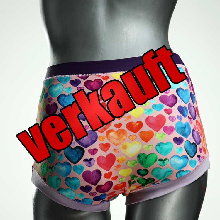 süße handgemachte gemusterte bunte Highwaist aus Biobaumwolle, Unterwäsche für Damen