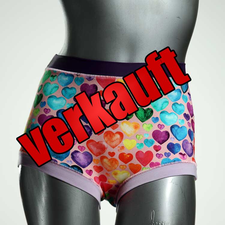 süße handgemachte gemusterte bunte Highwaist aus Biobaumwolle, Unterwäsche für Damen