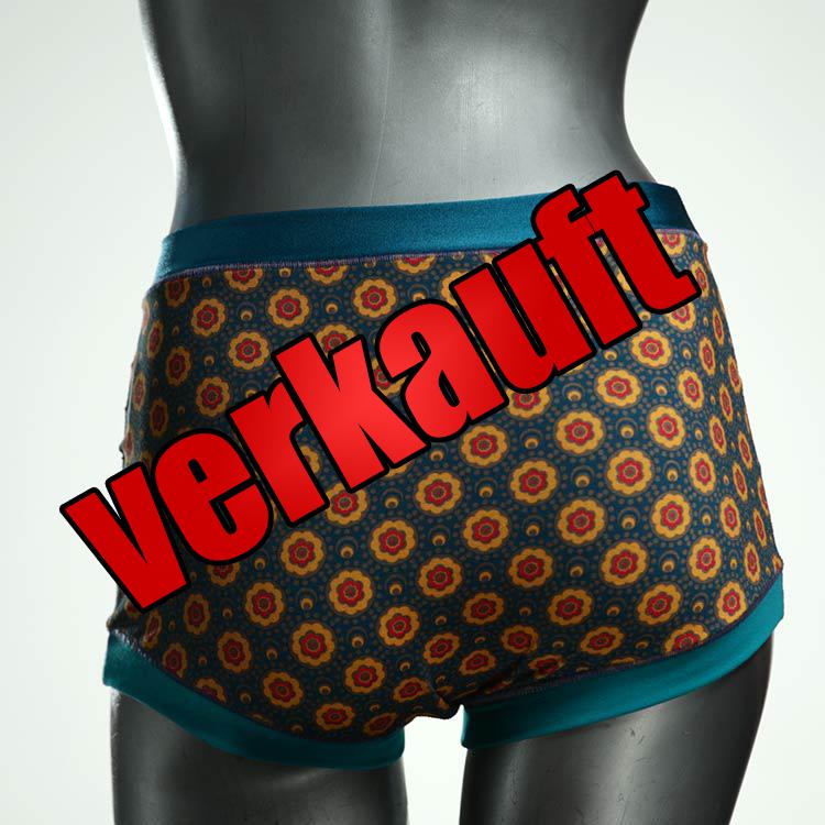 farbige ökologische gemusterte nachhaltige Highwaist aus Biobaumwolle, Unterwäsche für Damen
