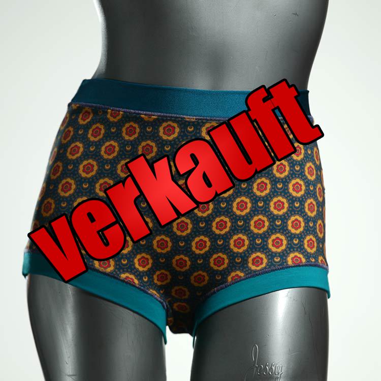 farbige ökologische gemusterte nachhaltige Highwaist aus Biobaumwolle, Unterwäsche für Damen