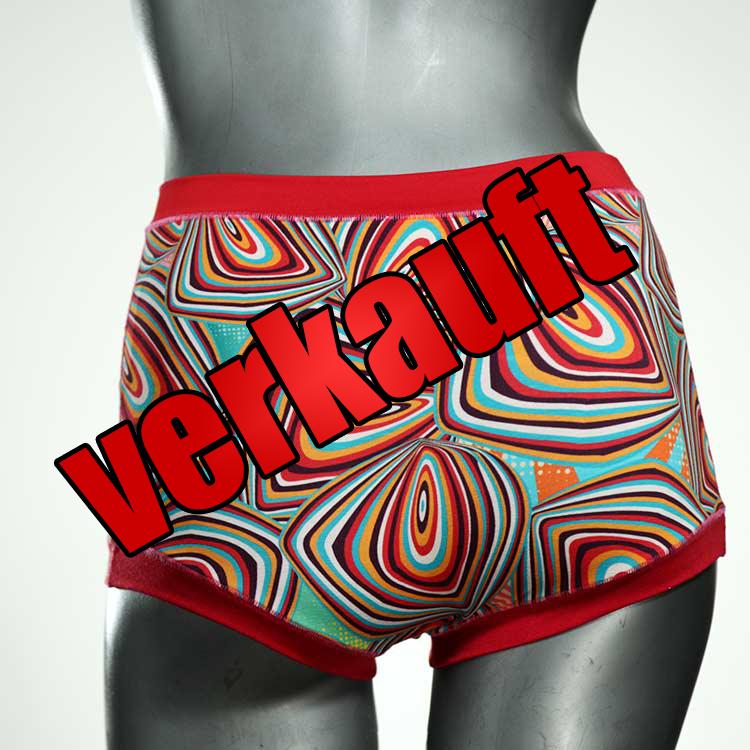 ökologische bunte farbige günstige High waist Hotpant aus Baumwolle, Unterwäsche für Damen