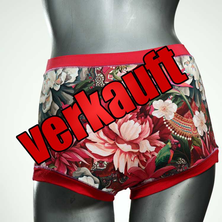 gemusterte ökologische farbige attraktive High waist Hotpant aus Baumwolle, Unterwäsche für Damen