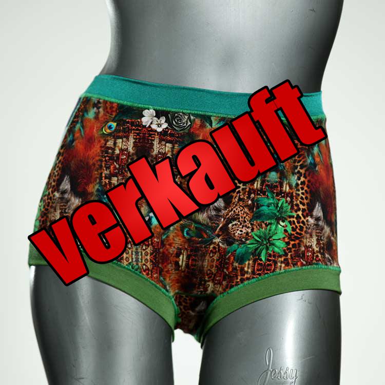 gemusterte ökologische bunte günstige High waist Hotpant aus Baumwolle, Unterwäsche für Damen