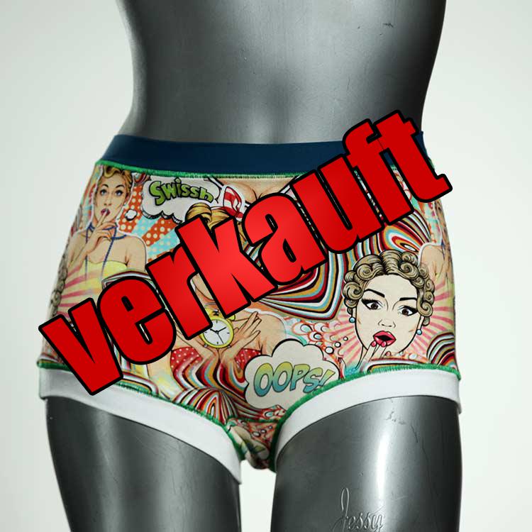 gemusterte preiswerte handgemachte schöne High waist Hotpant aus Baumwolle, Unterwäsche für Damen