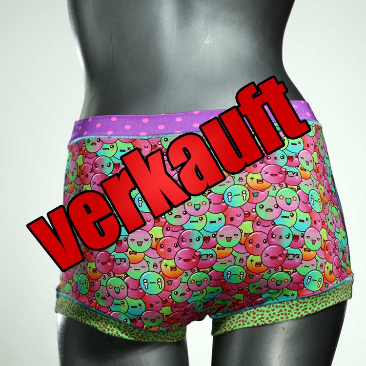 handgemachte bunte attraktive farbige High waist Hotpant aus Baumwolle, Unterwäsche für Damen
