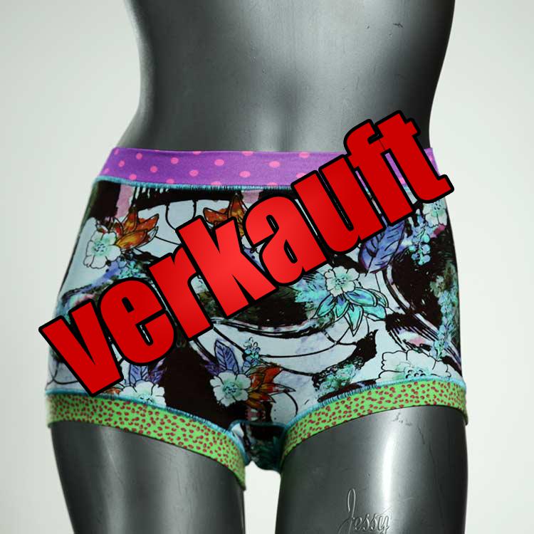 handgemachte bunte attraktive farbige High waist Hotpant aus Baumwolle, Unterwäsche für Damen