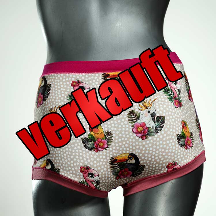 nachhaltige bequeme farbige gemusterte High waist Hotpant aus Baumwolle, Unterwäsche für Damen