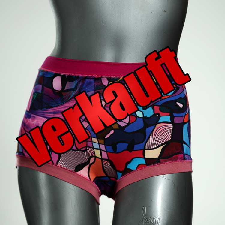 nachhaltige bequeme farbige gemusterte High waist Hotpant aus Baumwolle, Unterwäsche für Damen