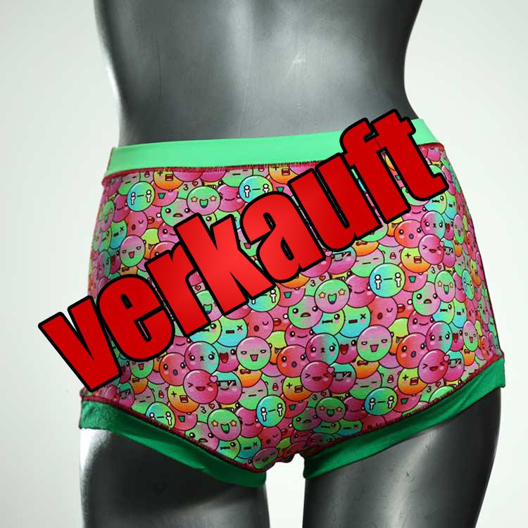 nachhaltige bequeme bunte handgemachte High waist Hotpant aus Baumwolle, Unterwäsche für Damen