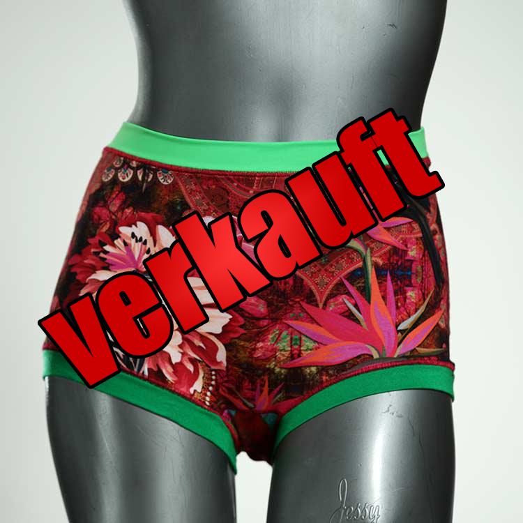 nachhaltige bequeme bunte handgemachte High waist Hotpant aus Baumwolle, Unterwäsche für Damen