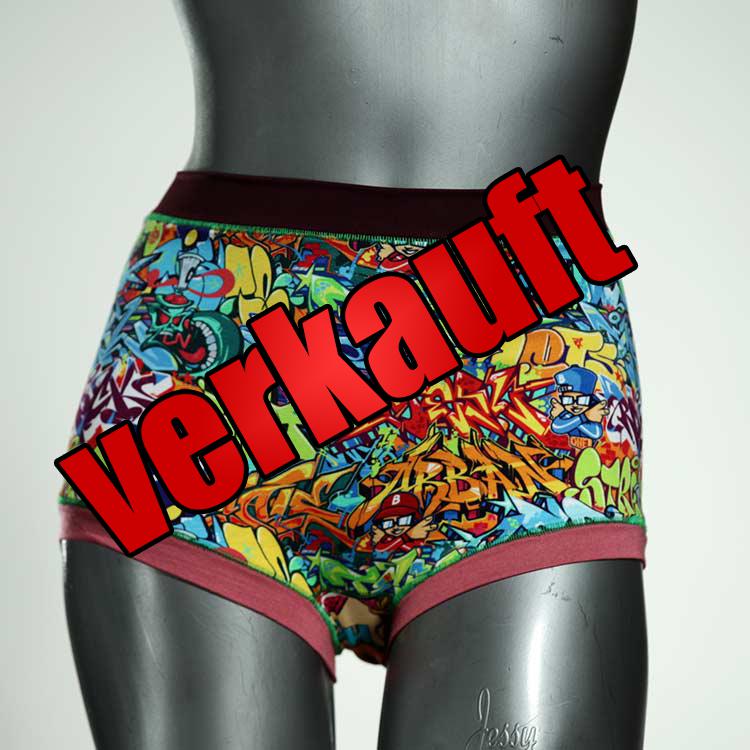 ökologische bunte günstige farbige High waist Hotpant aus Baumwolle, Unterwäsche für Damen