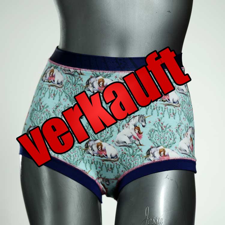 bequeme bunte attraktive handgemachte High waist Hotpant aus Baumwolle, Unterwäsche für Damen