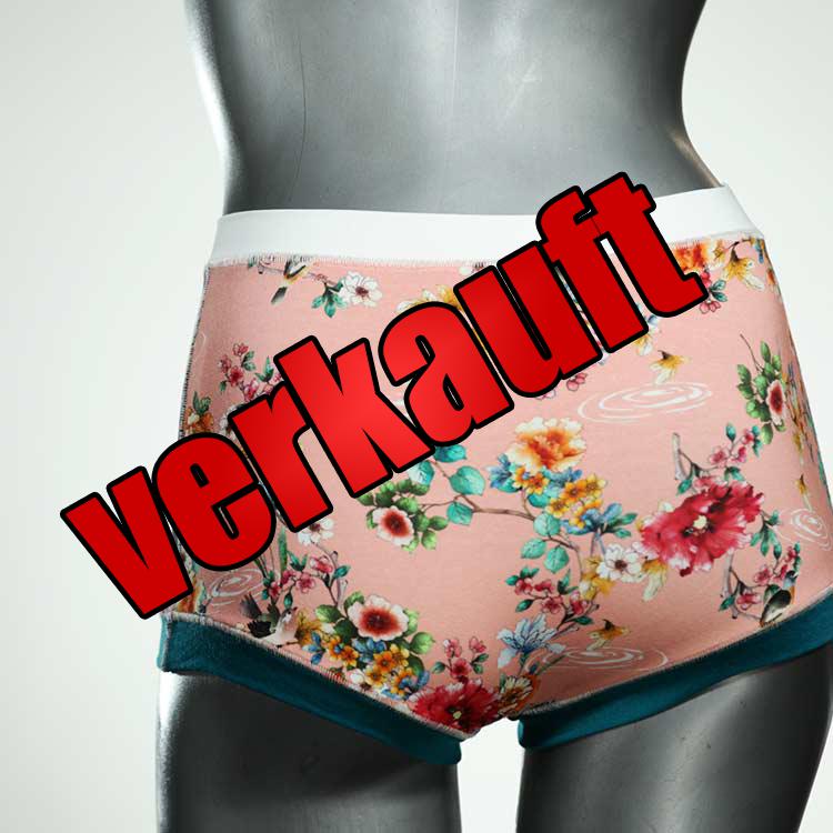 nachhaltige gemusterte sexy günstige High waist Hotpant aus Baumwolle, Unterwäsche für Damen