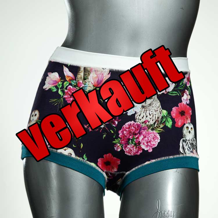 nachhaltige gemusterte sexy günstige High waist Hotpant aus Baumwolle, Unterwäsche für Damen