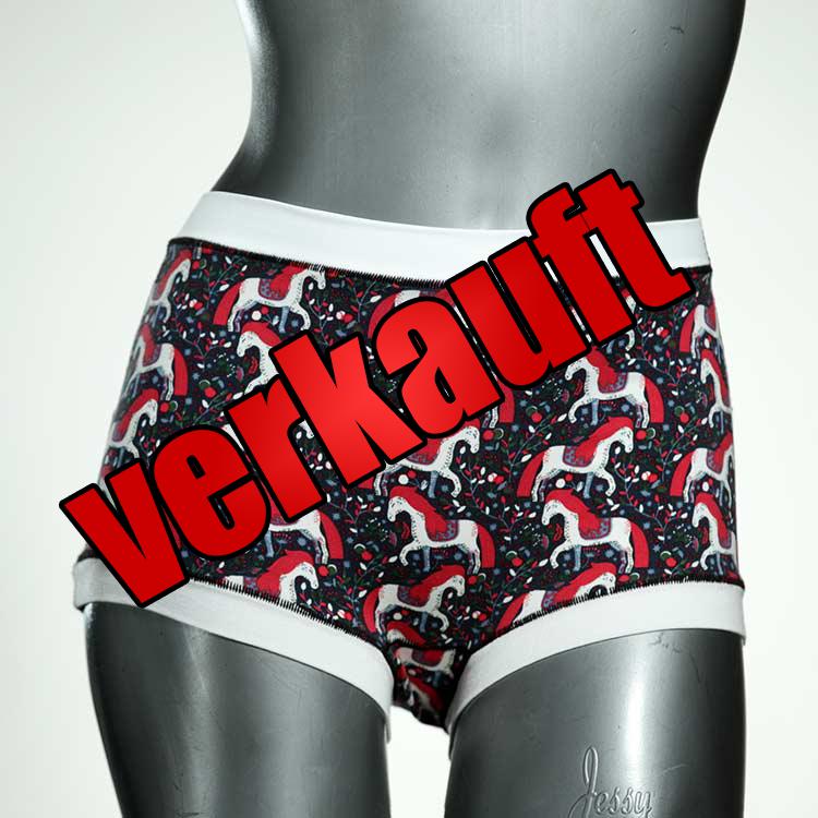 süße gemusterte ökologische attraktive High waist Hotpant aus Baumwolle, Unterwäsche für Damen