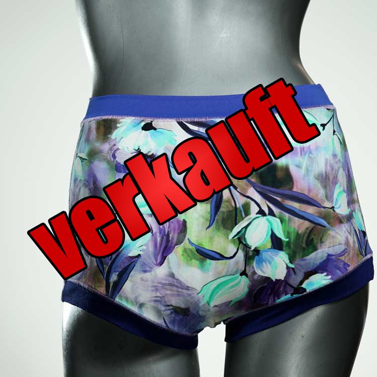 gemusterte ökologische bequeme farbige High waist Hotpant aus Baumwolle, Unterwäsche für Damen